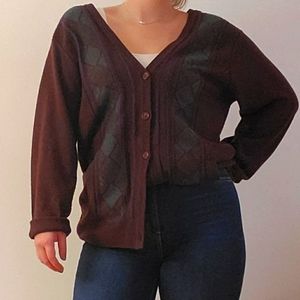 Arnold Palmer Maroon Cardigan